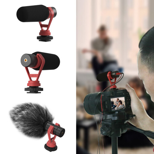 Microphone à condensateur pour caméra, avec Port de 3.5mm, 1