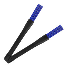 Retractable Drum Brushes 2 Pack with Plastic Sticks for Beginners Rock and Jazz Music Blue