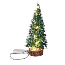 Árboles de Navidad en miniatura, decoración para fiestas navideñas con luces LED, perfectos para la decoración de habitaciones y maquetas de