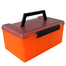 Angel box with 52 compartments, plastic, lined, for squid, hard baits, tool case, portable fishing storage, organizer