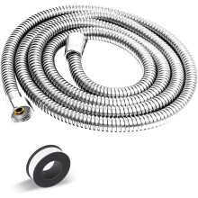 Manguera de ducha flexible y duradera, resistente a la corrosión, a prueba de fugas y antitorsiones, de acero inoxidable de 75 pulgadas con alta