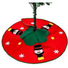 Kerstboomrok voor huisdecoratie, luxe fluwelen pluche met non-woven stof en speciale striksluiting voor feestelijke versieringen, rood, eenvoudig