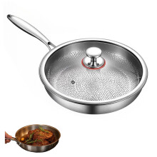 11.8 Inch Titanium Frying Pan with Lid, NonStick Saute Pan for UltraFast Even Heating