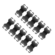 10PCS Dog Collar Pendant Label for Pet Walking Pet Safety-Black