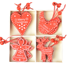 Ornamente de Crăciun din lemn, decorațiuni rustice de la fermă, agățate pregătite pentru expunere ușoară, cadou personalizat rustic perfect