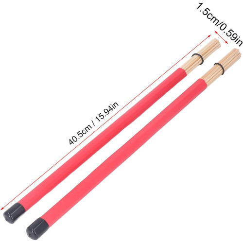 2 Pack Drum Percussion Tool Set with Accessories for Practice and Performance (Yellow, Red) 2