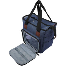 Maîtrisez votre art, Sac à tricoter bleu marine au crochet, cadeau idéal pour les passionnées de tricot, Sac fourre-tout pour pelotes de laine