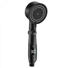 Soffione doccia ad alta pressione, soffione doccia portatile turbo con display LCD della temperatura, soffione doccia a pioggia a 5 mo