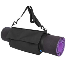Pilates Mat Bag, Oxford Yoga Mat Storage Case, large capacity, foldable (Black)