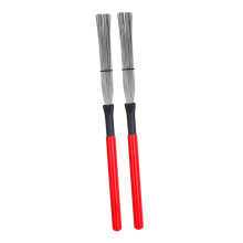 2pcs Jazz Drum Brushes Durable Steel Wire with Ergonomic Long Handle for Percussion Practice