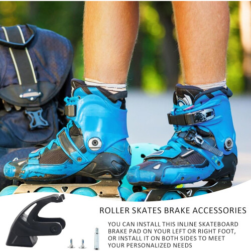 Roller Brake for Ice Skates, Reusable Rubber Stoppers for Skating 1