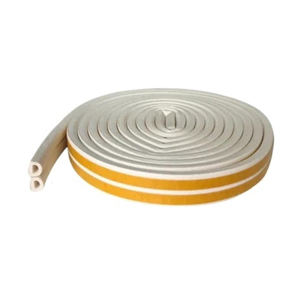 5/10 M Selfadhesive Type D Foam Rubber Sealing Strip (Whited, 5M) 9119770480415