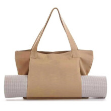 Pilates Mat Bag Washable Foldable Canvas Carry Bag (Apricot)