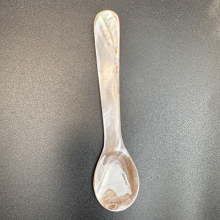 Set Of 6 Mother-of-pearl 11.5 Cm X 3 Cm Mop Caviar Spoons With Round Handle Compatible With