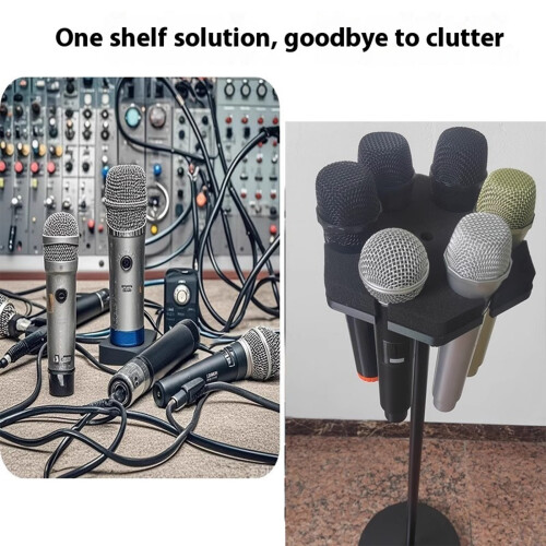 6-Hole Microphone Holder Tray Reinforced Hexagon Structure 1