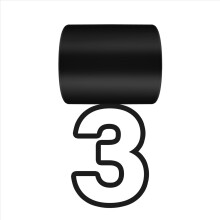 Number 3 Pendant for Baseball Necklace Sports Fan Necklaces Rope