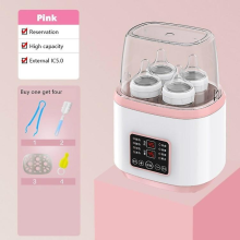 Scalda biberon elettrico, potenza più potente, scalda latte materno veloce, scalda pappe per bambini - Rosa