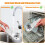 7 Wheels Stainless Steel Dough Cutter, Adjustable Kitchen Baking Pizza Cutter 4