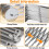 7 Wheels Stainless Steel Dough Cutter, Adjustable Kitchen Baking Pizza Cutter 2