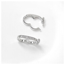 Necklace Shortener Clasp Bracelet Extension Clasp Folding Clasps White Gold 2 Pieces