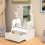 1Pc Desktop Makeup Mirror with Drawer and Adjustable Design for Women 1