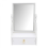 1Pc Desktop Makeup Mirror with Drawer and Adjustable Design for Women 2