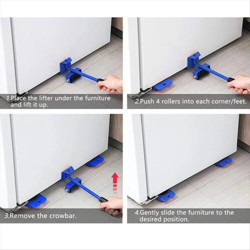 Furniture Lifter Mover Tools Set Heavy Duty Moving Sliders Roller Whee 2
