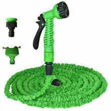 Verstellbarer Gartenschlauch, flexibler, dehnbarer Wasserschlauch mit rutschfester und komfortabler Gummiaußenseite, einfache Aufbewahrung und
