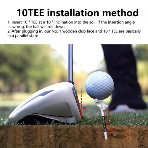 10pcs Golf Tees Wear Ant Portable Oblique Insert Decrease Frict 10 Des Golf Ball Tees G 2