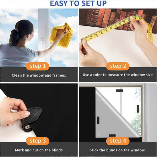 100% Φορητές Κουρτίνες Συσκότισης, Φορητές DIY Στόρια, Στόρια Συσκότισης Χωρίς Τρυ 2