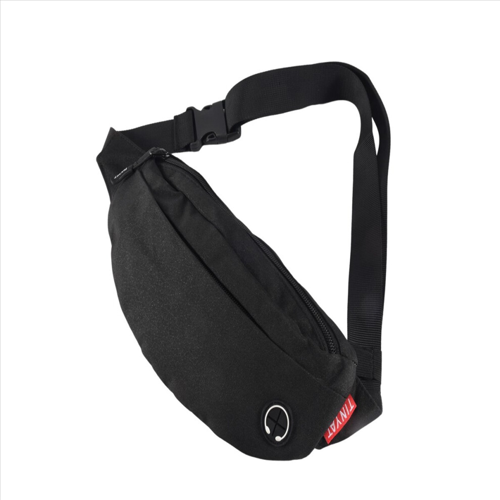 Men Male Waist Bag Purse Casual Large Phone Belt Pouch Travel Fanny H Black 4853841110959