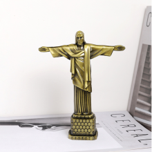 Metalen Brazil Crist Redentor Jezus beeldje Christus Verlosser standbeeld Jezus Christus beeldje cadeau woondecoratie katholiek - CHUN