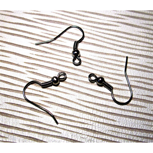 100X ear hook Fish Hook 18x10 mm new -Black 2
