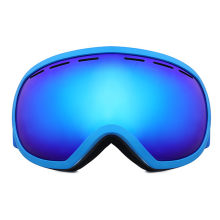 Occhiali da sci con protezione UV, comodi occhiali da neve imbottiti per ragazzi e adulti, lente sferica a doppio strato Revo con rivestimento