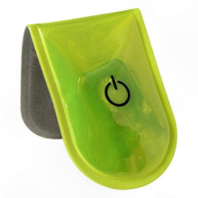 Set van 10 LED-knipperlichten met clip voor hardlopen in het donker, magnetische veiligheidswaarschuwingslampjes in fluorescerend groe