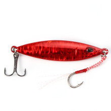 Jig in metallo per la pesca in acqua salata, corpo ovale idrodinamico con effetto luminoso, esca artificiale a farfalla ad alta velocità verticale,