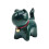 Lovely Small Animal Figurine Ceramic Kitten-Deep Green 1