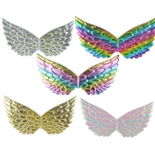 Engelsflügel-Bastelset, dekorative Aufnäher aus Kunststoff, vielseitig einsetzbare, glänzende Verzierungen für DIY-Kleidungsaccessoires, ideal