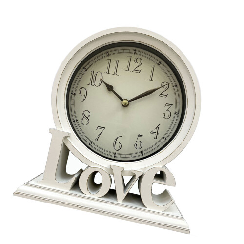 Quiet Operate Table Clock Love Letter Retro Mantels-Style C