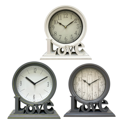 Quiet Operate Table Clock Love Letter Retro Mantels-Style C 1