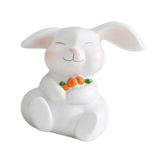 Colorful Easters Rabbit Resins Figurine Table-Hold the carrot
