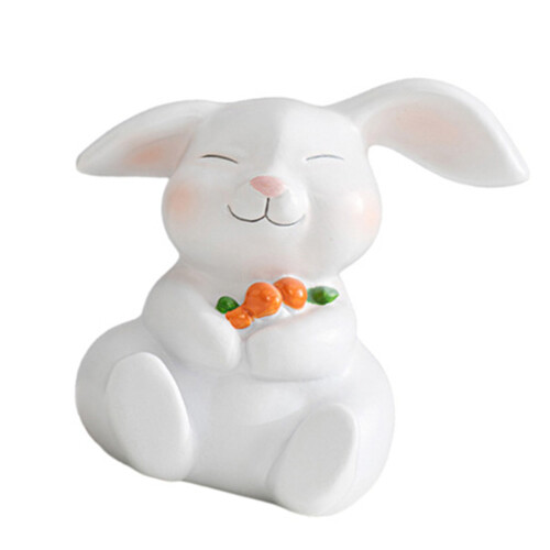 Colorful Easters Rabbit Resins Figurine Table-Hold the carrot