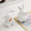 Colorful Easters Rabbit Resins Figurine Table-Hold the carrot 5