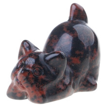 Crystal Cats Figurine Carved Crystal Animal Miniature-4