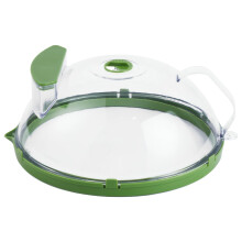 Microwave Splatter Guard with Splashproof Lid and Handle, 26x11cm Heat Resistant Food Cover