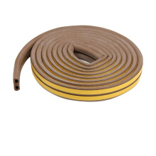 5/10M SelfAdhesive Door Window Sealing Strip, AntiCollision Rubber Strip (Brown D, 10M)