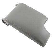 for BMW E46 3 Series 1998-2006 Leather Armrest Cover Center Console Lid Gray
