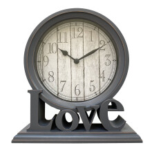 Stylish Quiet Movement Desktop Clock Love Letter-Style B