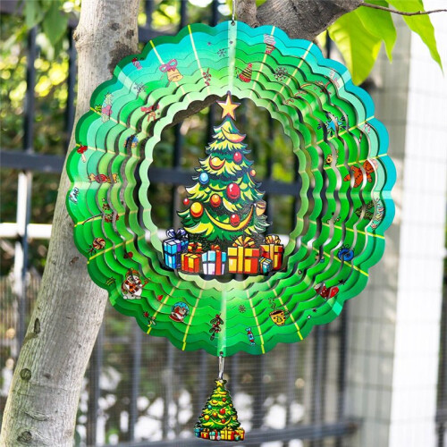 Cata-Ventos 3D, Cata-Vento Suspenso de Natal para Decoração de Natal, Árvore de Decorações Artísticas de 12 Polegadas para o Natal 2