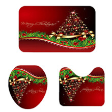 Christmas Design Microfiber Quick Dry Dish Drying Mat For Kitchen Counter Vibrant 4 Pieces